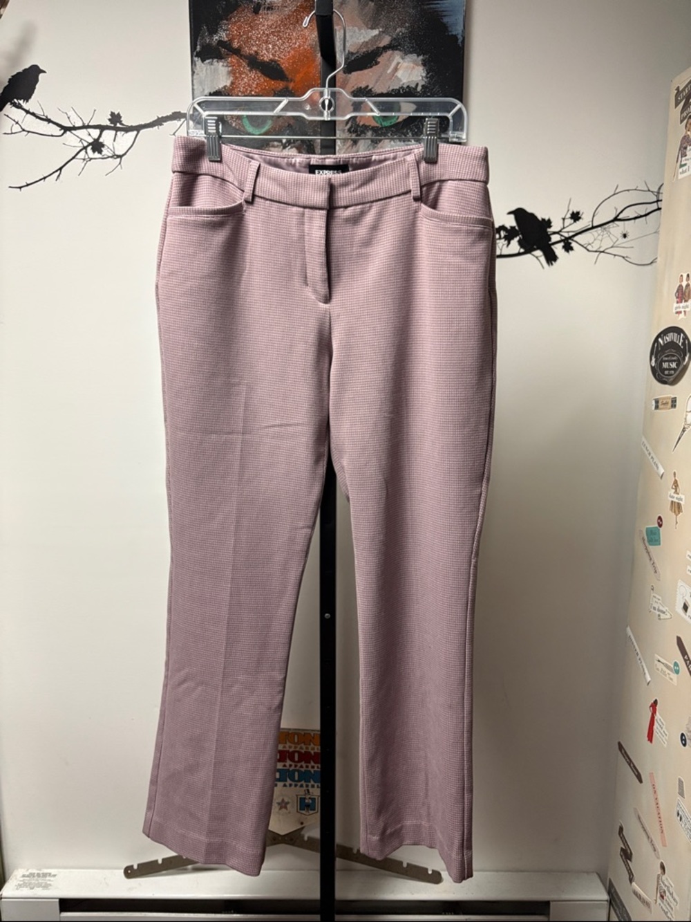 Express Columinst Barely Boot  Lavender Purple Dress Pants